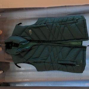 Teal/turquoise iridescent North Face down vest